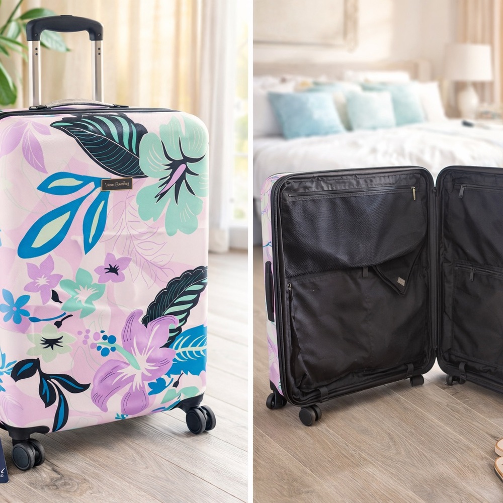 Vera Bradley Pink Floral Hardside Spinner Luggage